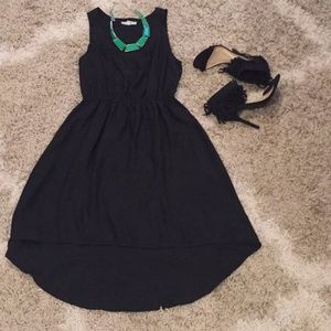 Black Hi-Lo hem dress from Cotton On